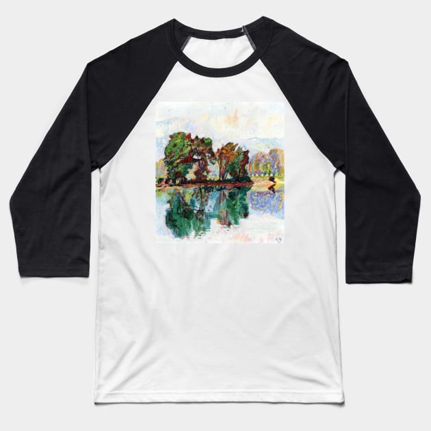 landscape near the river aare 1925 - Cuno Amiet Baseball T-Shirt by Kollagio